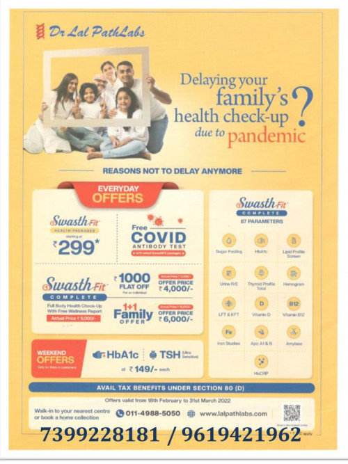 Diagnostic Centre, Blood Collection RT-PCR (Covid-19)  Test